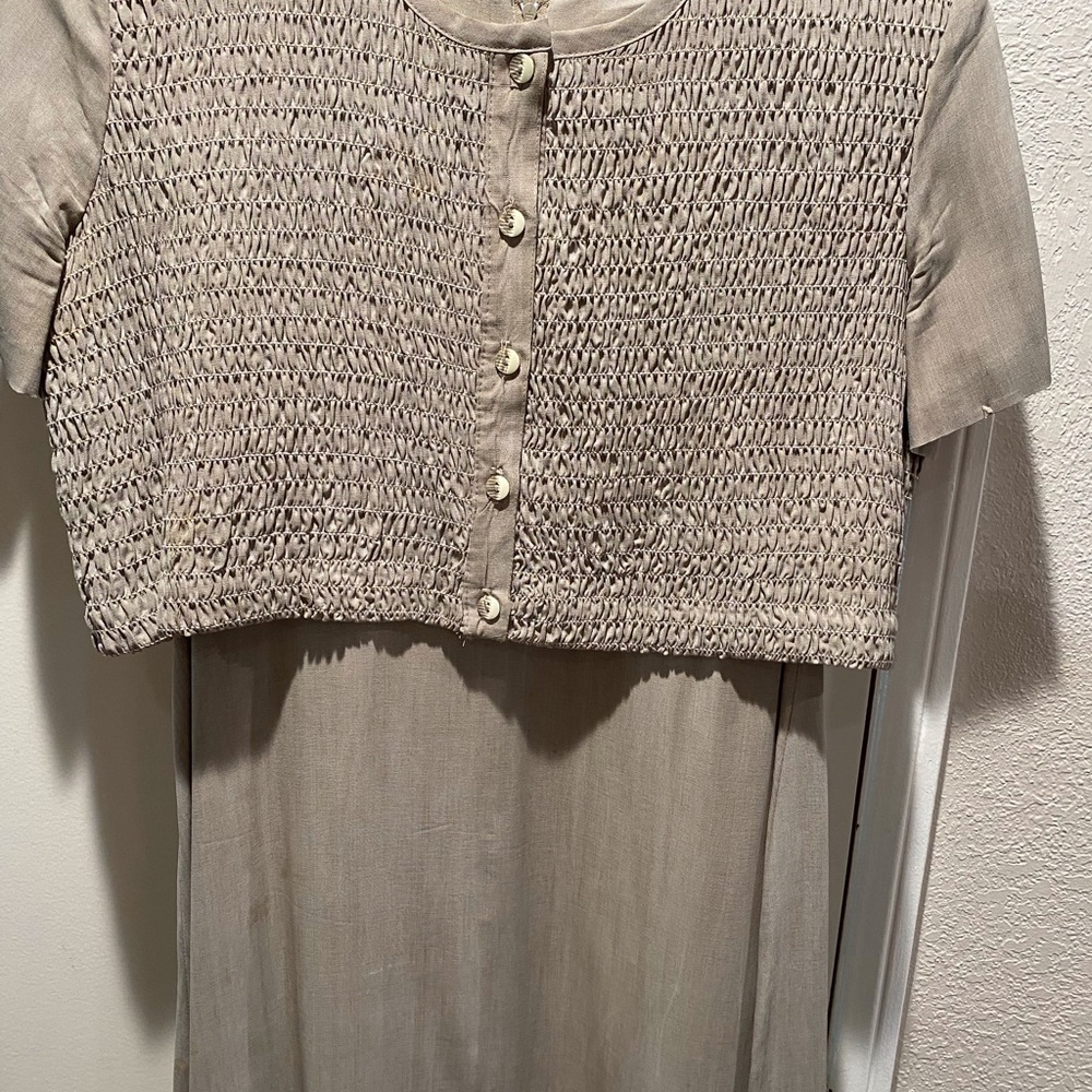Elegant Gray Short Sleeve Dress
